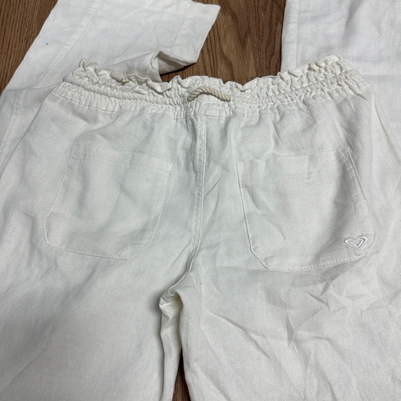 White Roxy Linen Pants - Picture 3 of 4